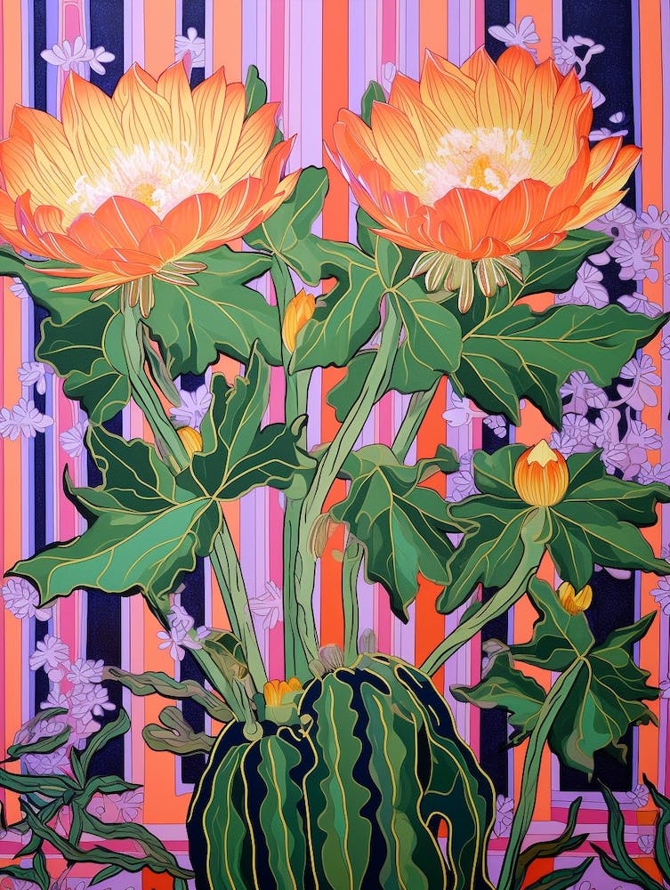 Mexican Style Cactus Illustration Melocactus Cactus 4