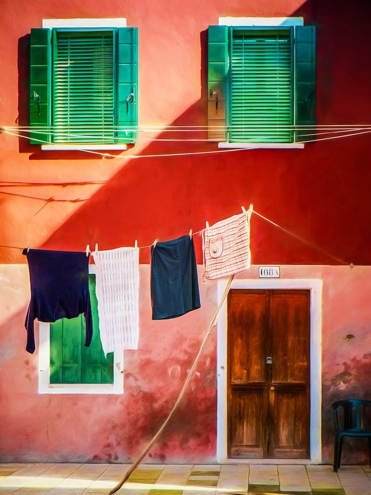 Washing Line Of Burano