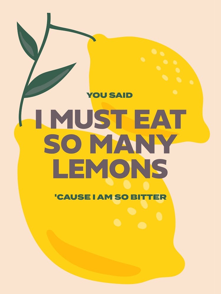 So many Lemons - Song Lyrics