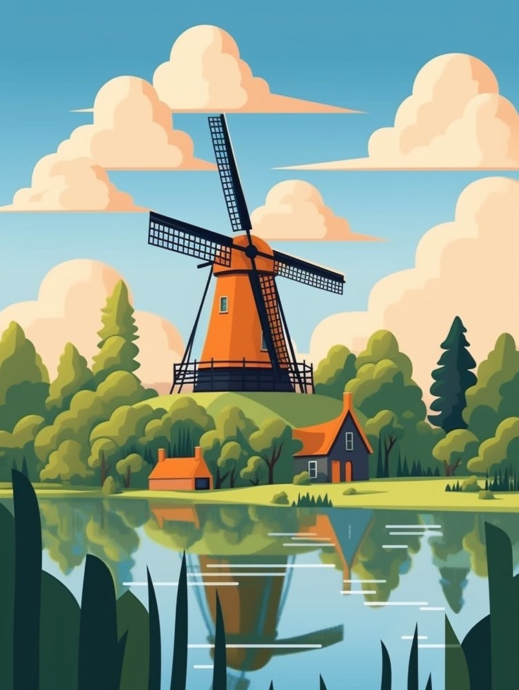 Netherlands 1 Travel Illustration