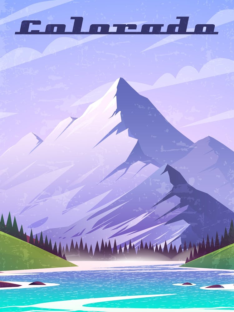 Grand Canyon, USA — Retro travel minimalist poster 1