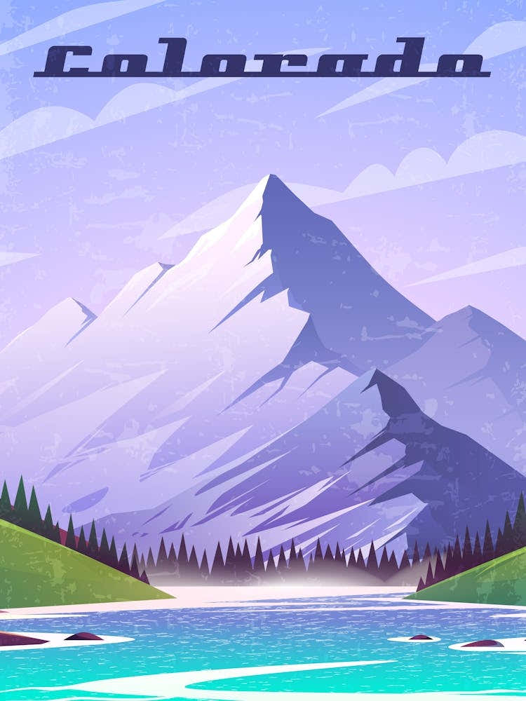 Grand Canyon, USA — Retro travel minimalist poster 1