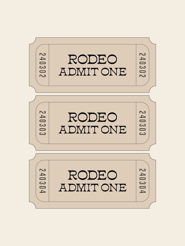 Rodeo Ticket - Beige