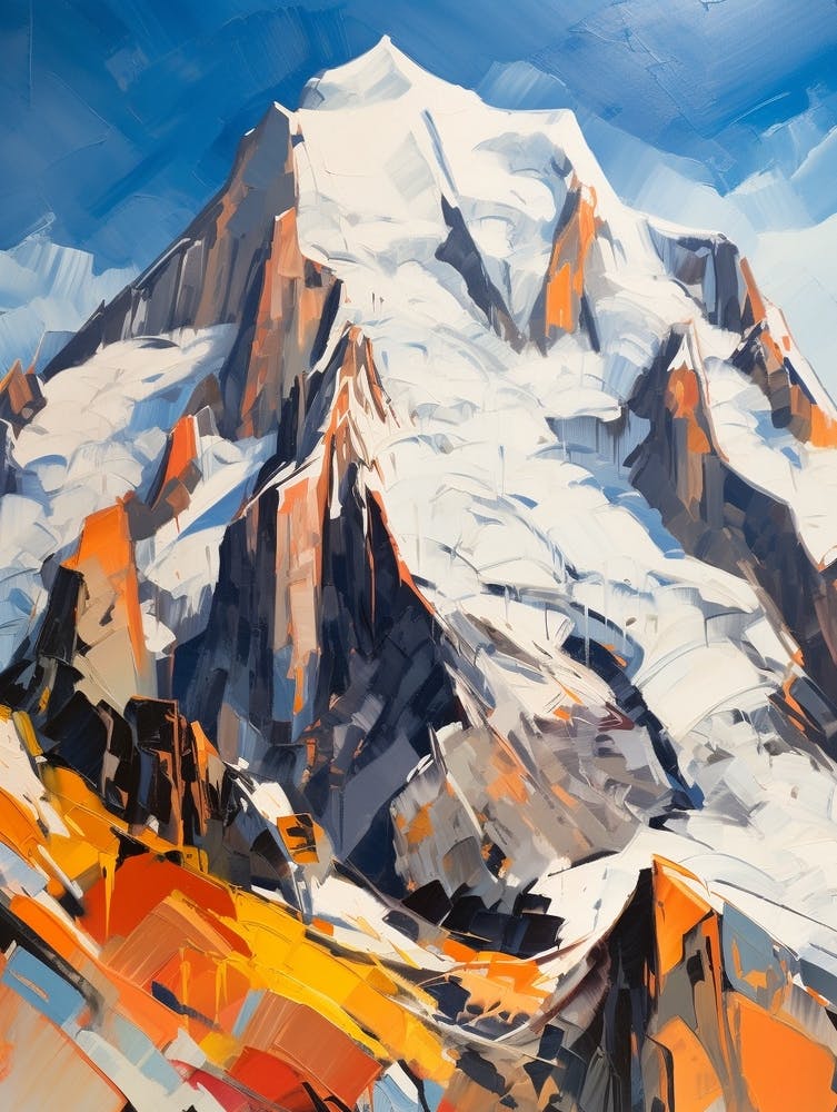 Mont Blanc France 1 Mountain Painting