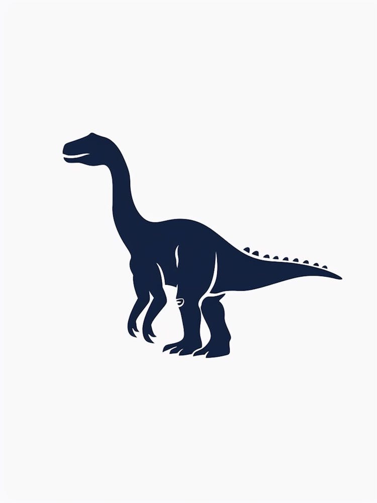 Navy Blue Dinosaur Silhouette 1