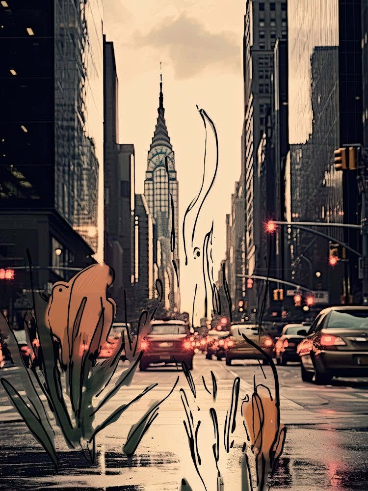 New York, Flower Collage 2