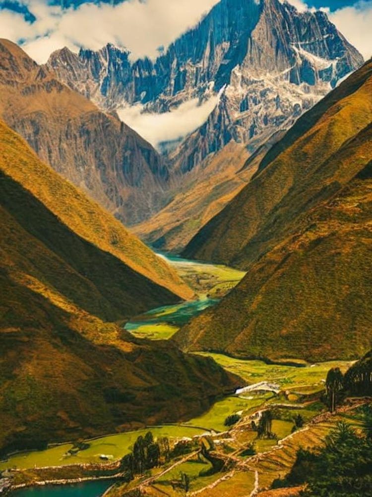 Huascarán National Park Peru Vintage Poster