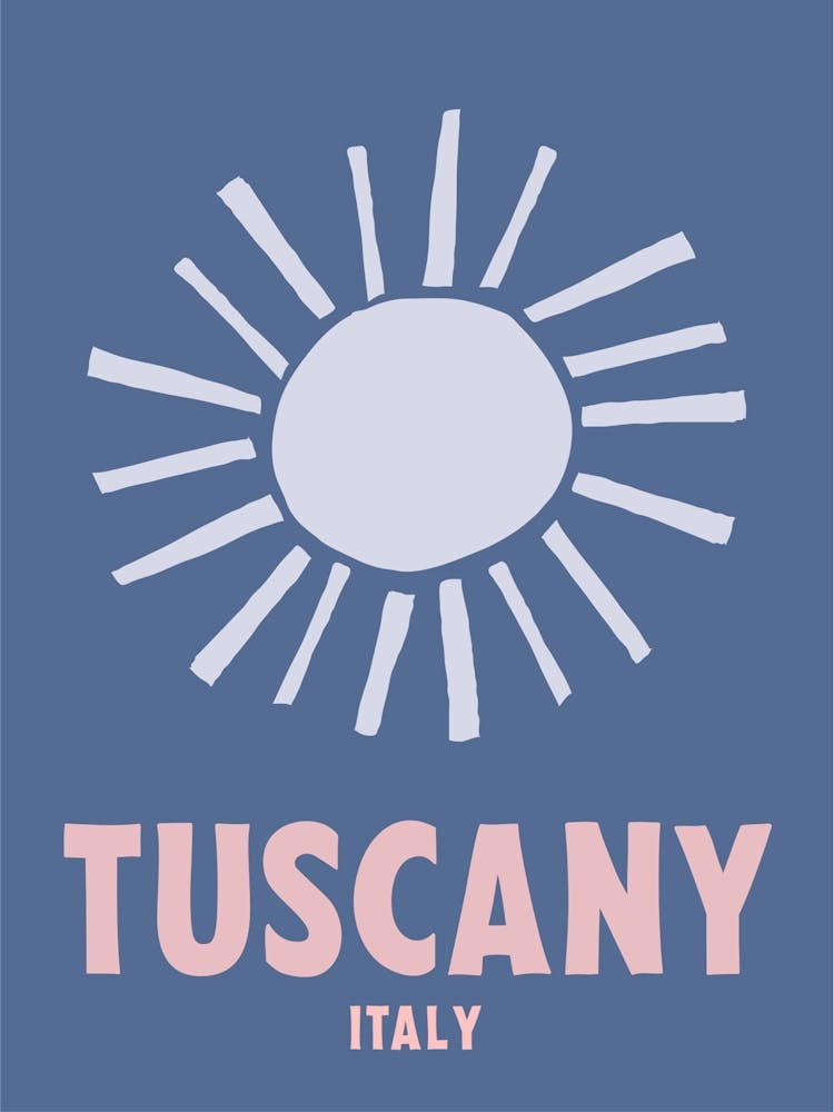 Tuscany, Italy, Graphic Style Poster 4