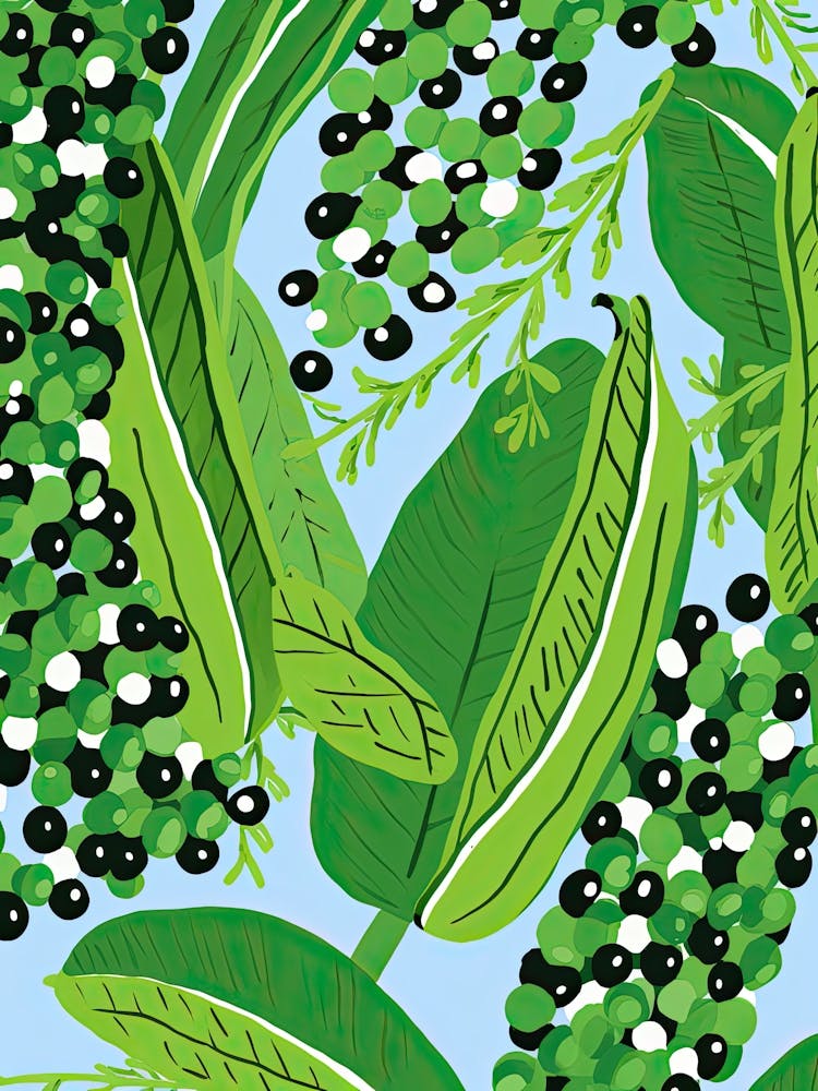 Green Peas Summer Illustration 2