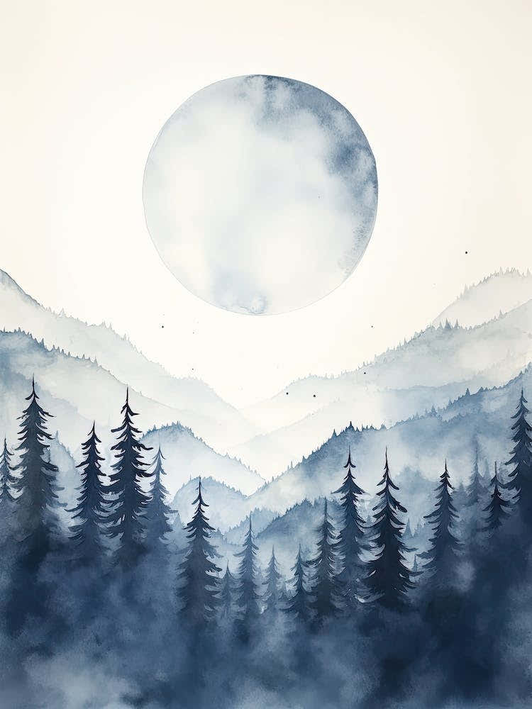 Watercolour Of Hohe Tauern National Park   Austria 2