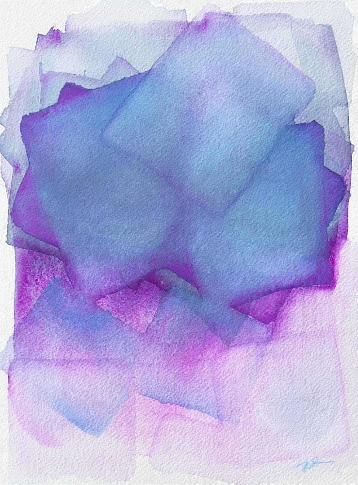 Notes, Watercolor on cotton paper