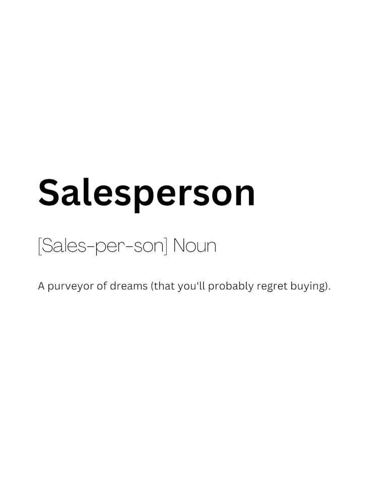 Salesperson Definition Meaning