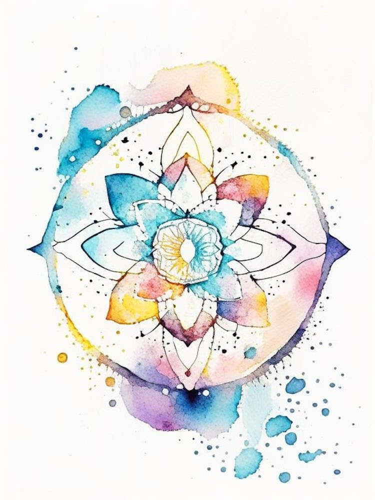 Mandala Symbol 1 Minimal Watercolour