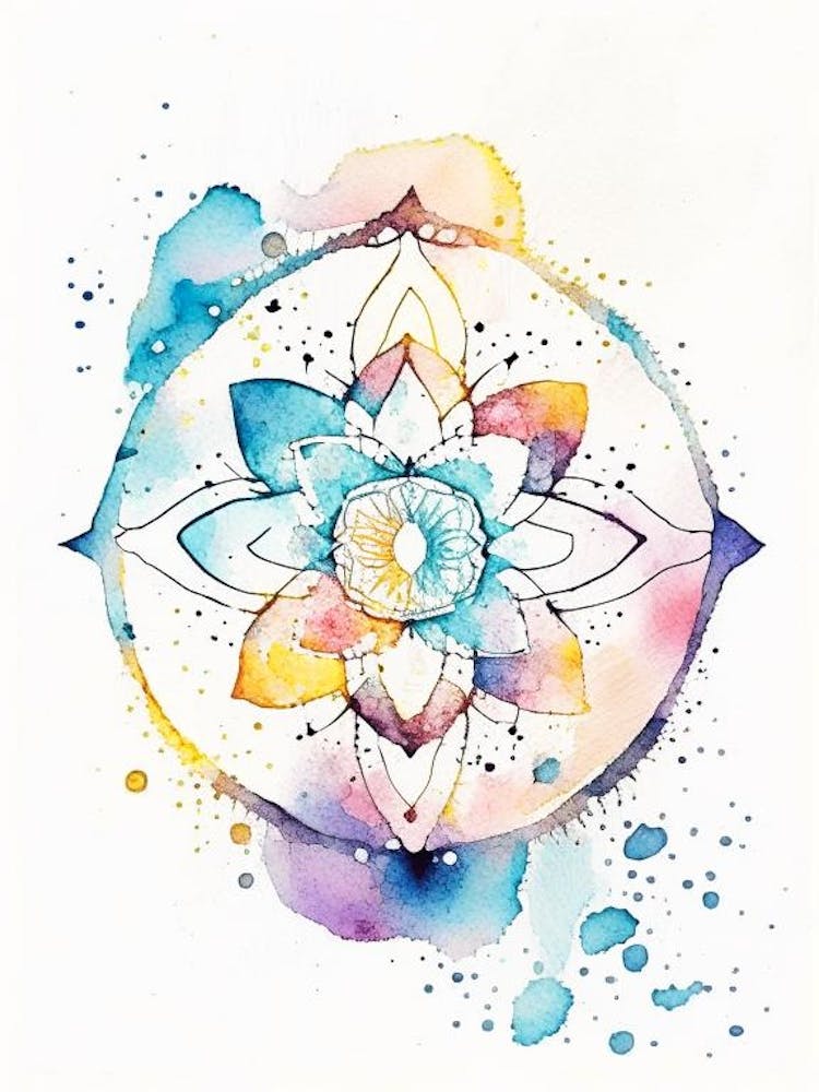 Mandala Symbol 1 Minimal Watercolour