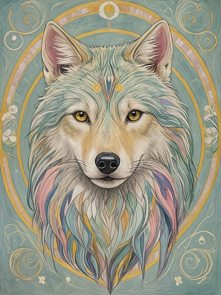 Wolf In Pastel