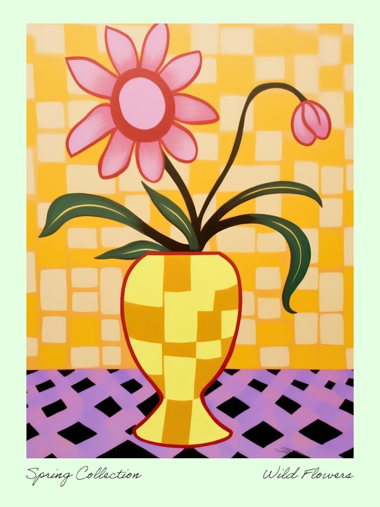 Spring Collection Wild Flowers Yellow Tones In Vase 1