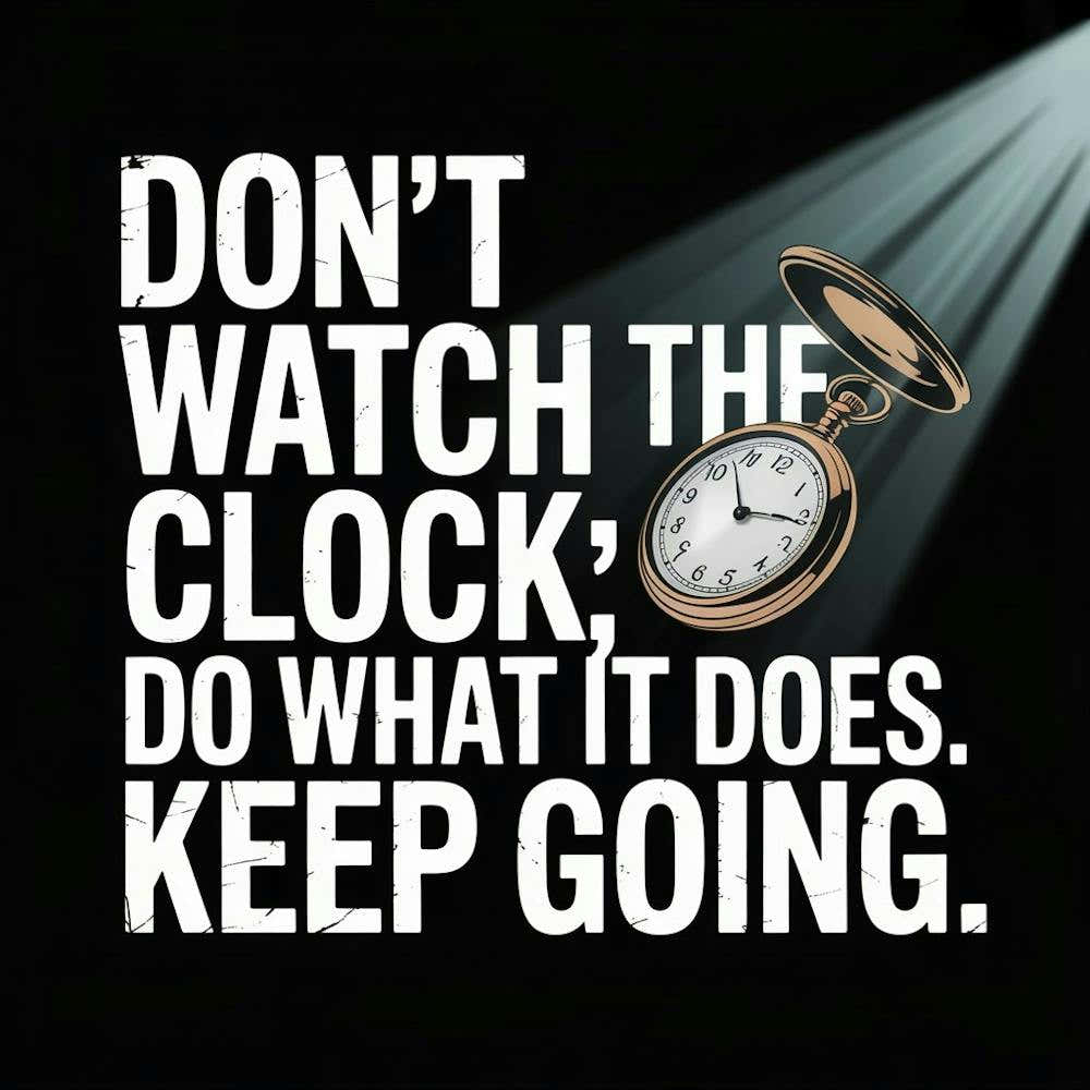 Don'T Watch The Clock Do What It Does Keep Going 3