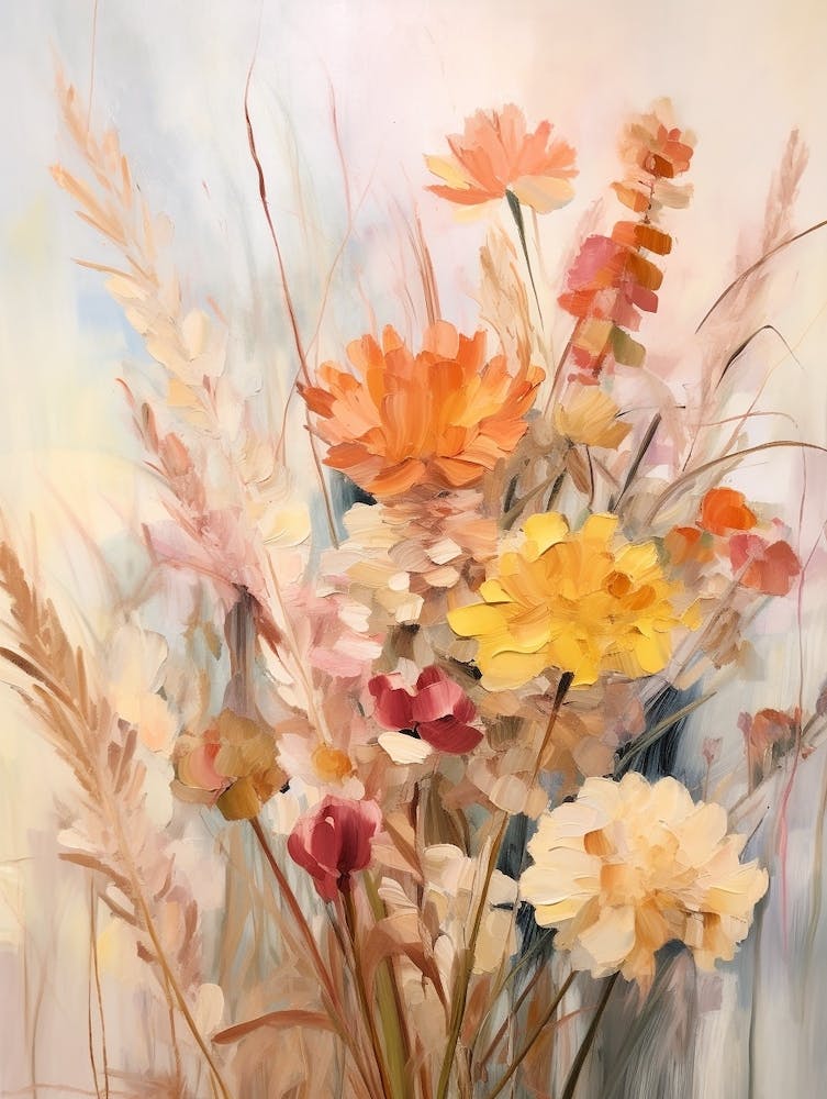 Fall Flower Painting Everlasting Flower 4