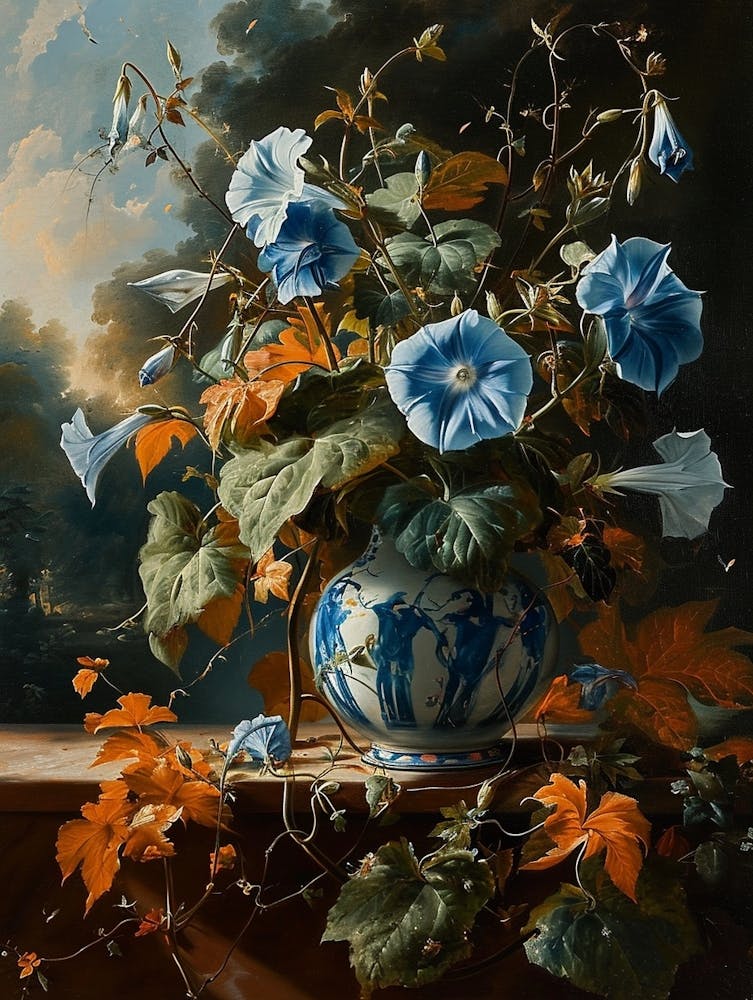 Baroque Floral Still Life Morning Glory 2