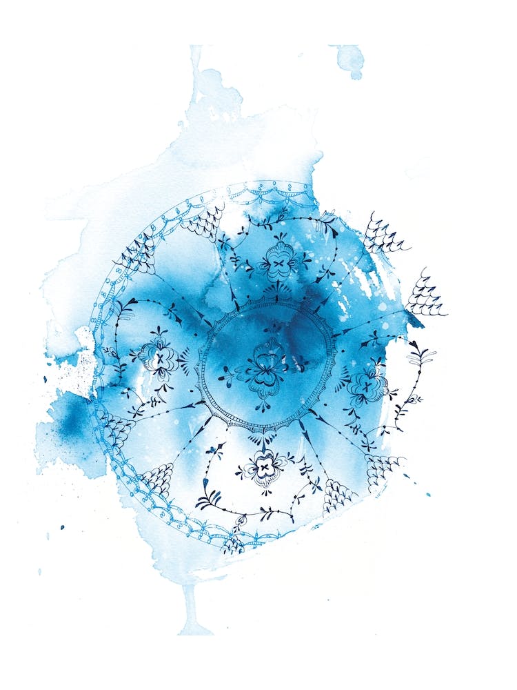 Blue Wash Plate