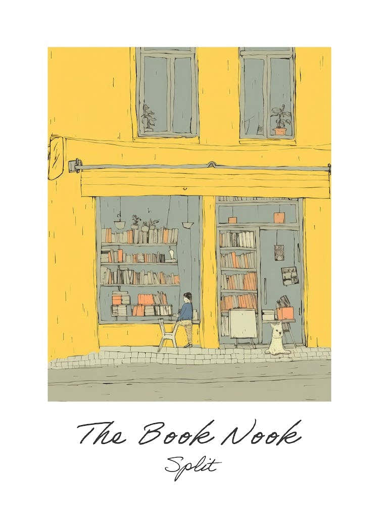 Split The Book Nook Pastel Colours 4 Poster