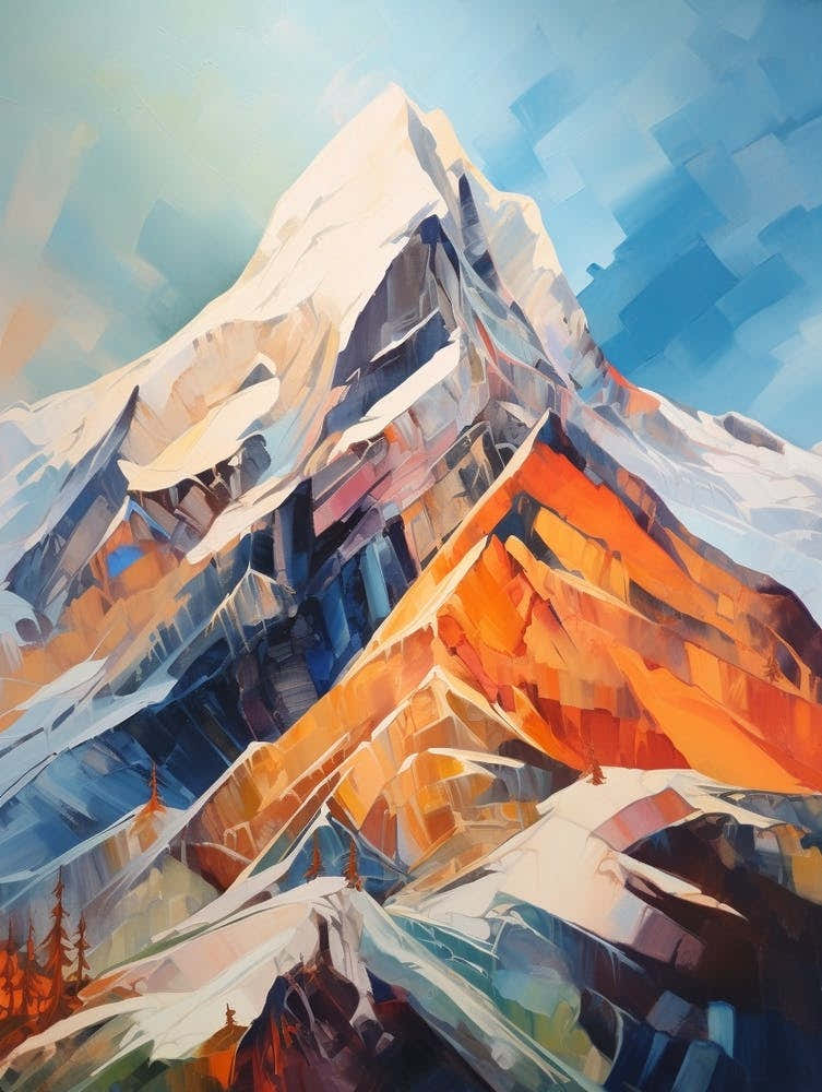 Zugspitze Germany 4 Mountain Painting