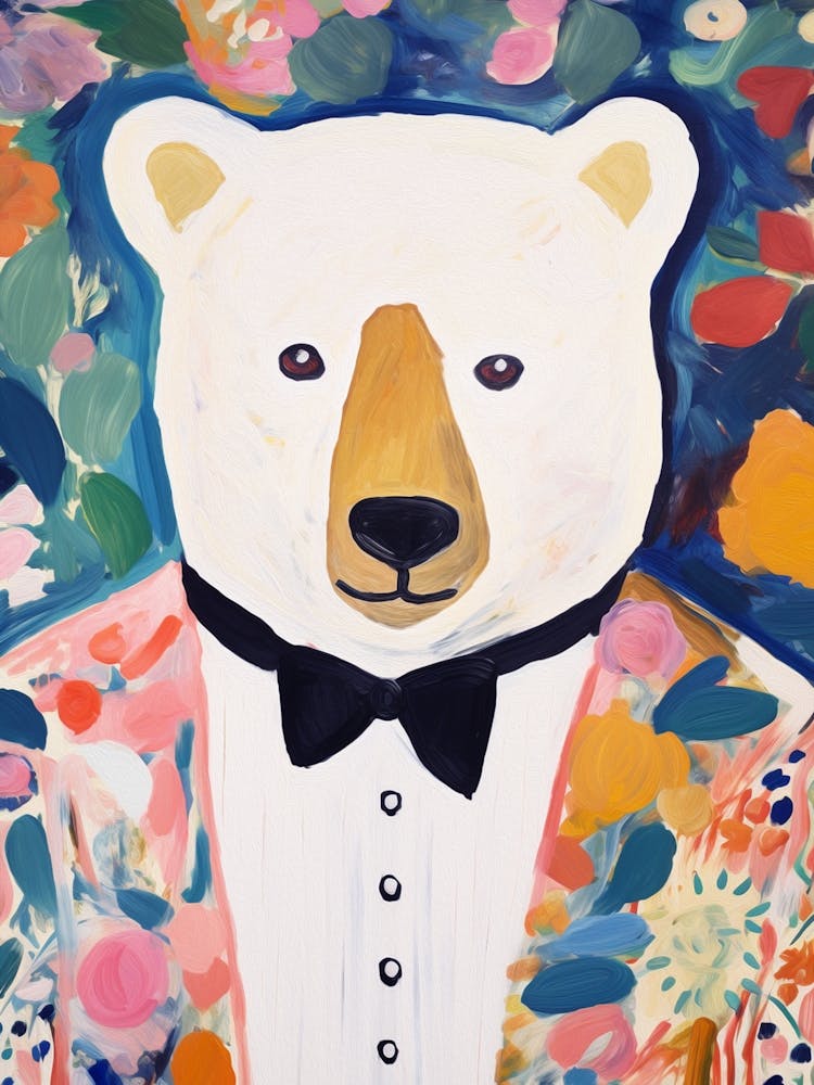 White Bear In A Suit Painting