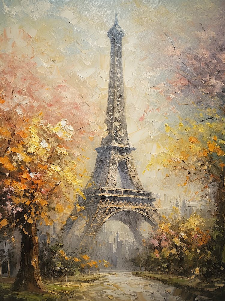 Eiffel Tower Paris France Monet Style 31