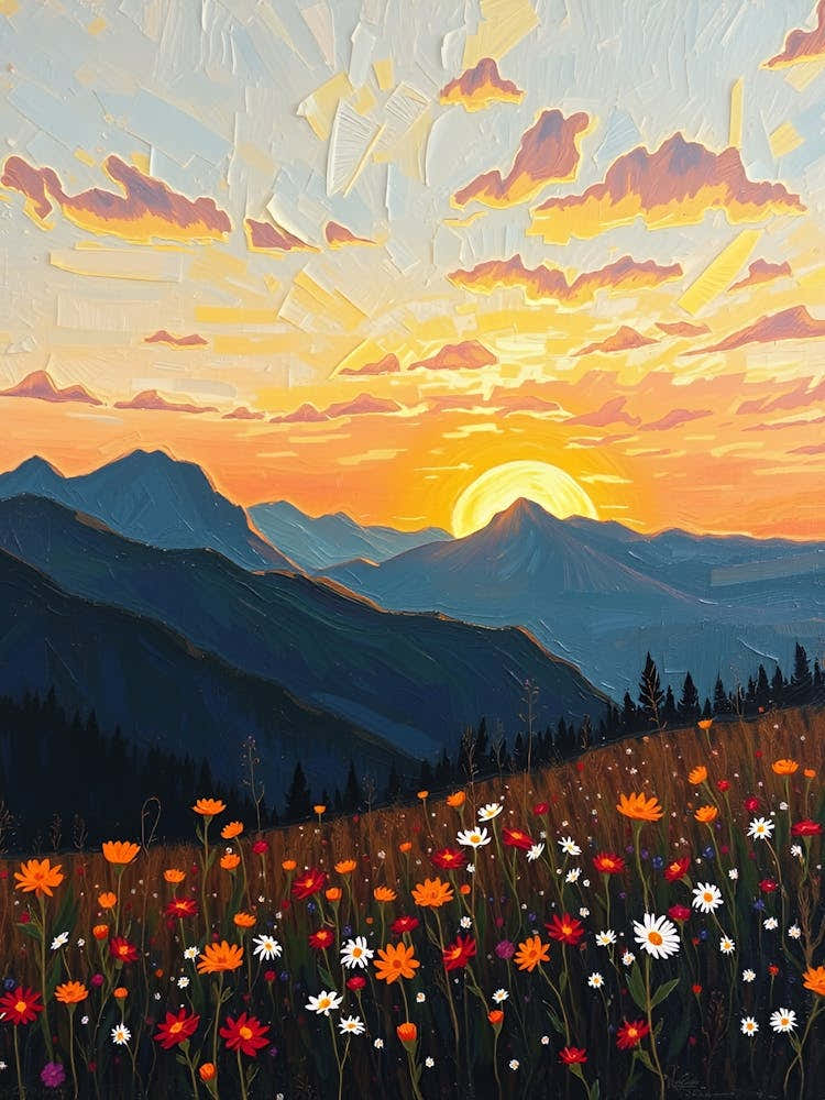 Sunset In The Mountains 37