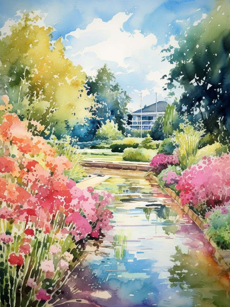 Giverny Gardens France Watercolour 2