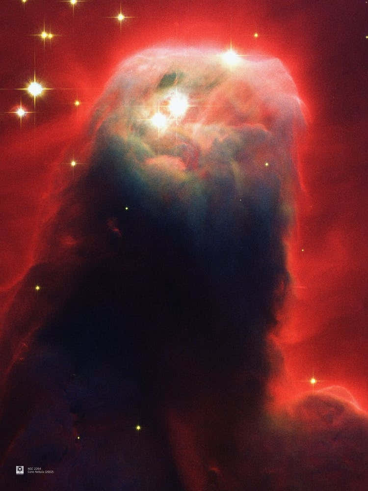 Cone Nebula (2002), NGC 2264 (NASA Hubble Space Telescope) — space poster, science poster, space photo