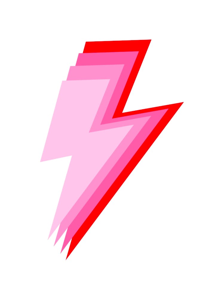 Pink and Red Lightning Bolts 1