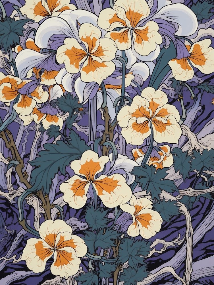 Dogtooth Violet Pattern Illustration