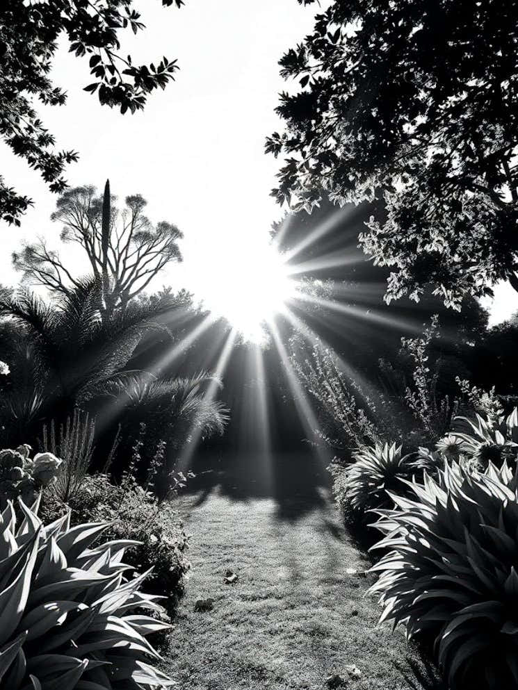 Sun Shining Through The Trees