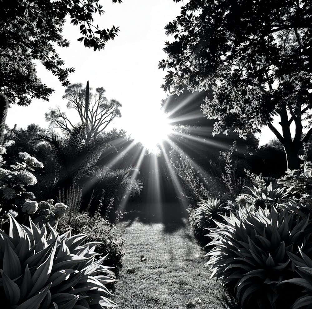 Sun Shining Through The Trees