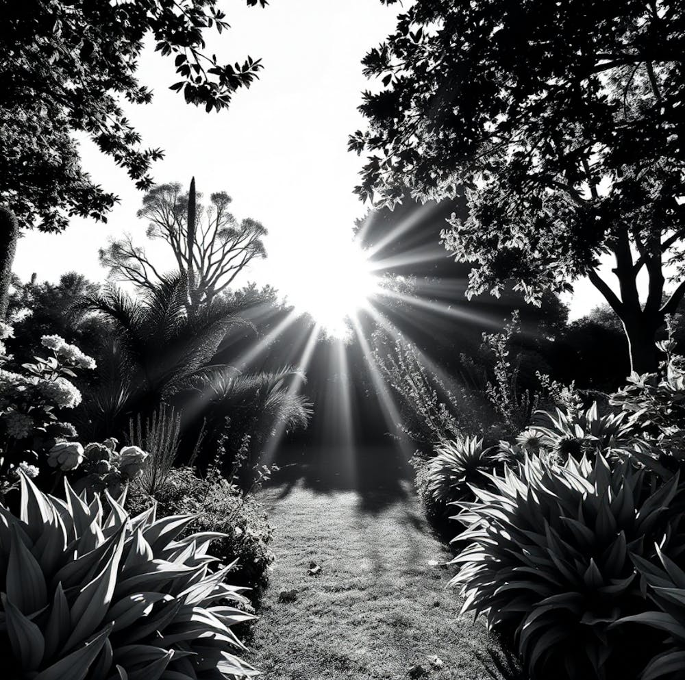 Sun Shining Through The Trees