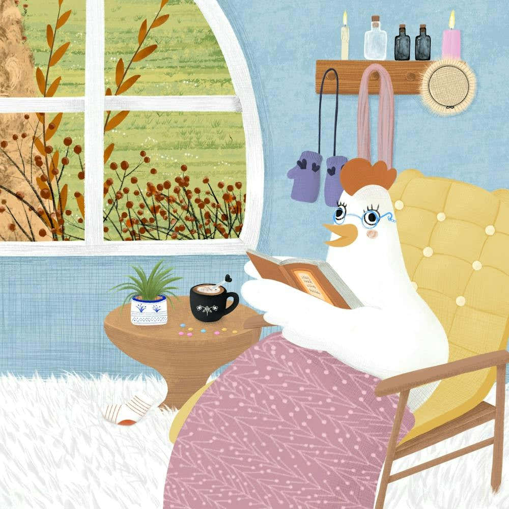 Reading A Book, Afternoon Teatime