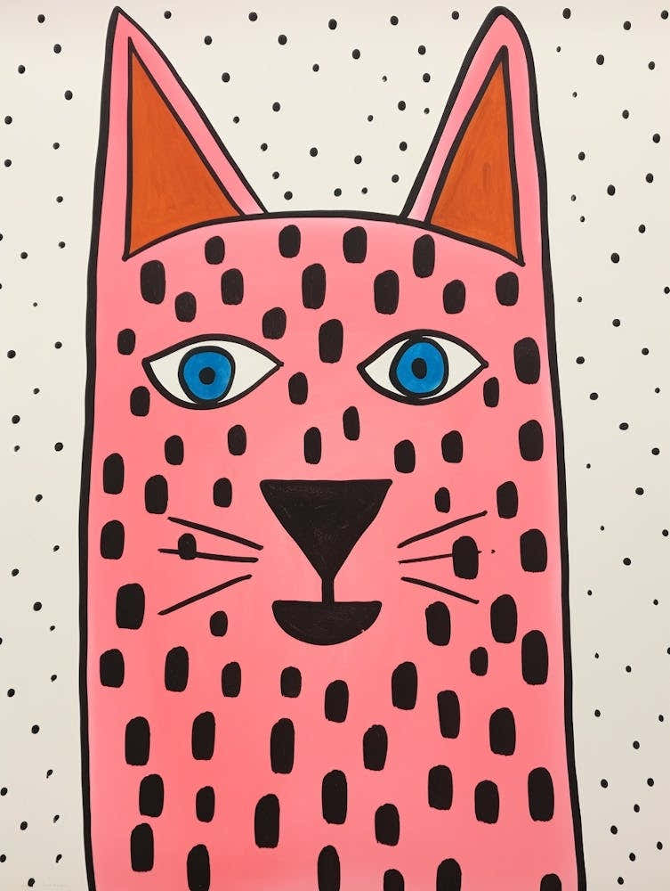 Pink Polka Dot Coyote 2