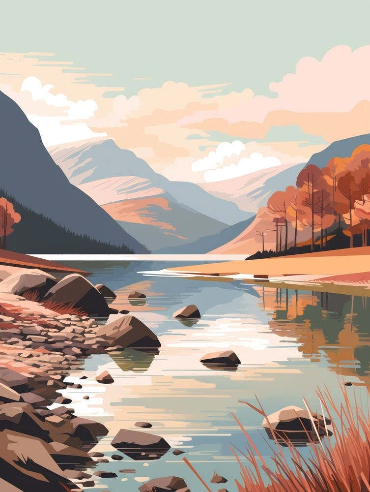 Lake District National Park England 1 Hiking Trail Landscape