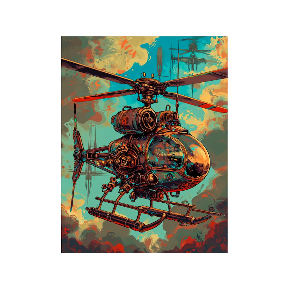 Retro Steampunk Helicopter