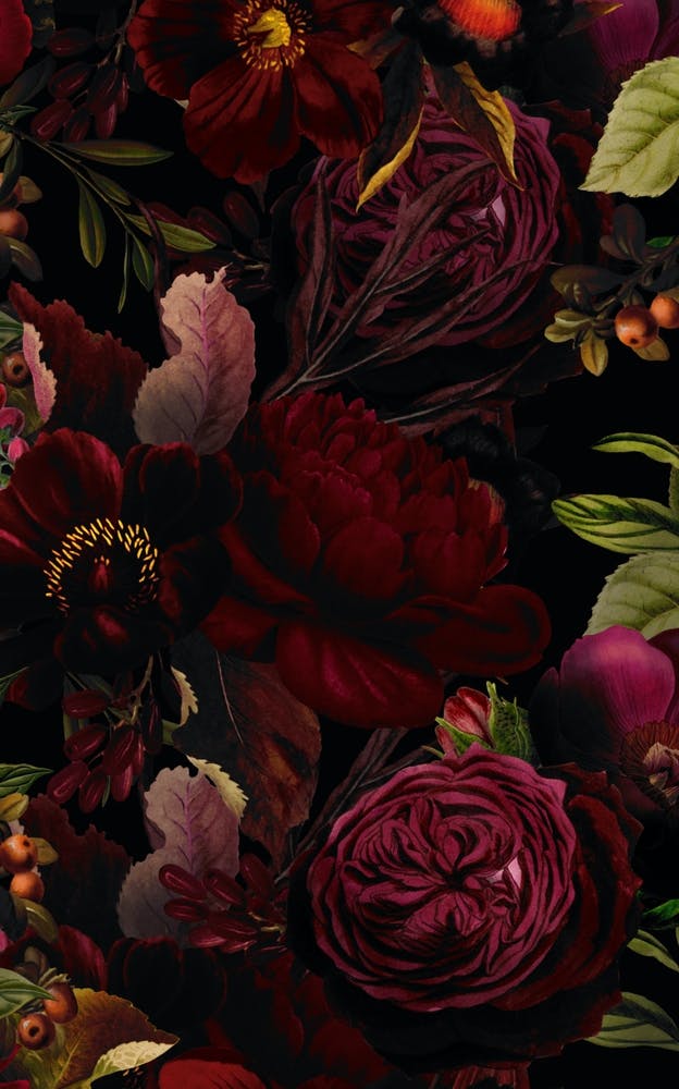 Dark Vintage Rose Garden