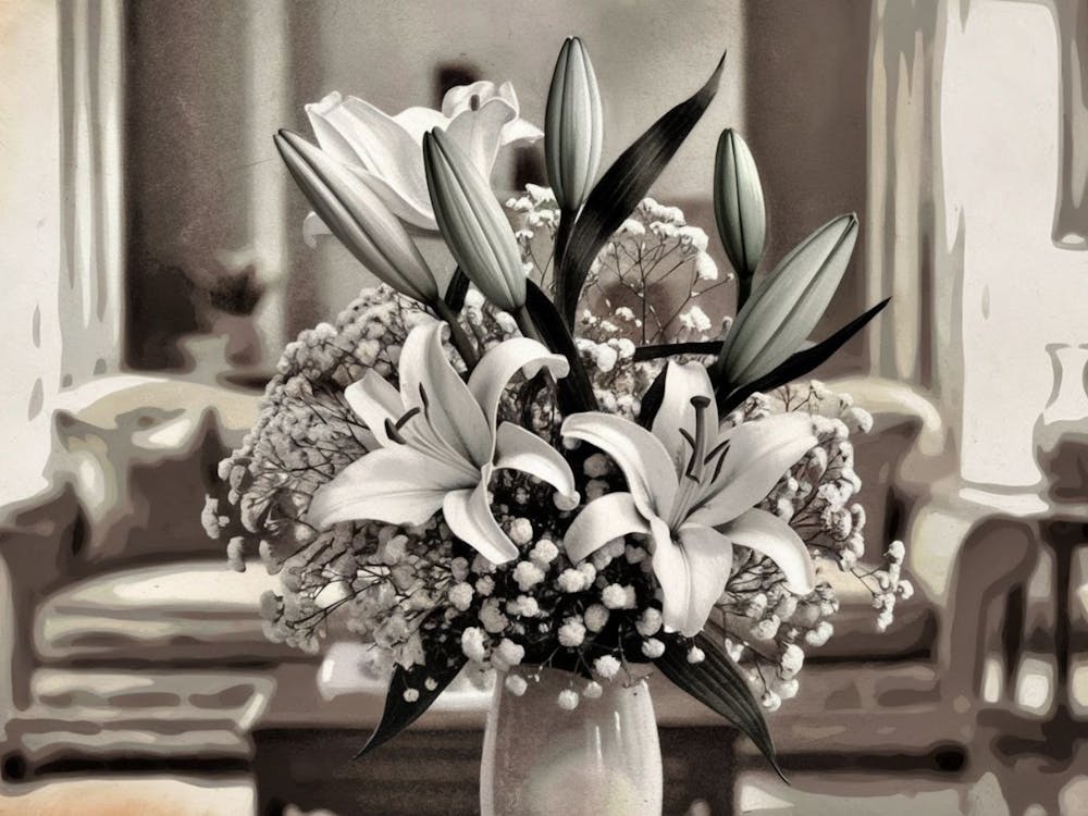 Elegant Lily Still Life - Floral