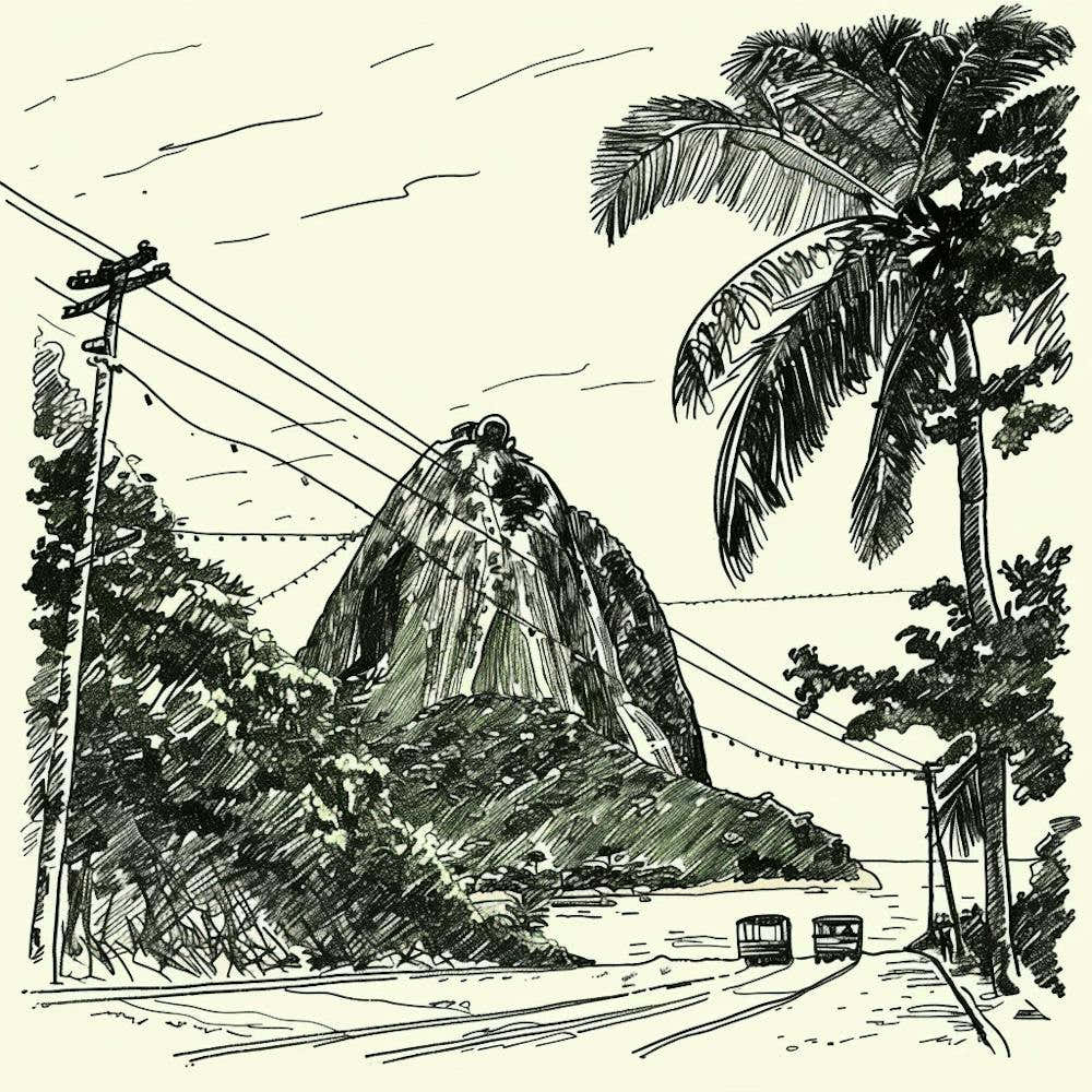 A Sugarloaf Mountain In Rio De Janeiro Hand Draw 1719996060 2