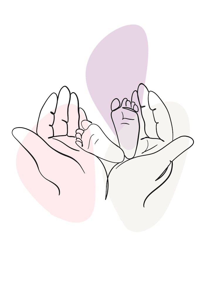 Baby'S Feet In Hands Mothers day 1