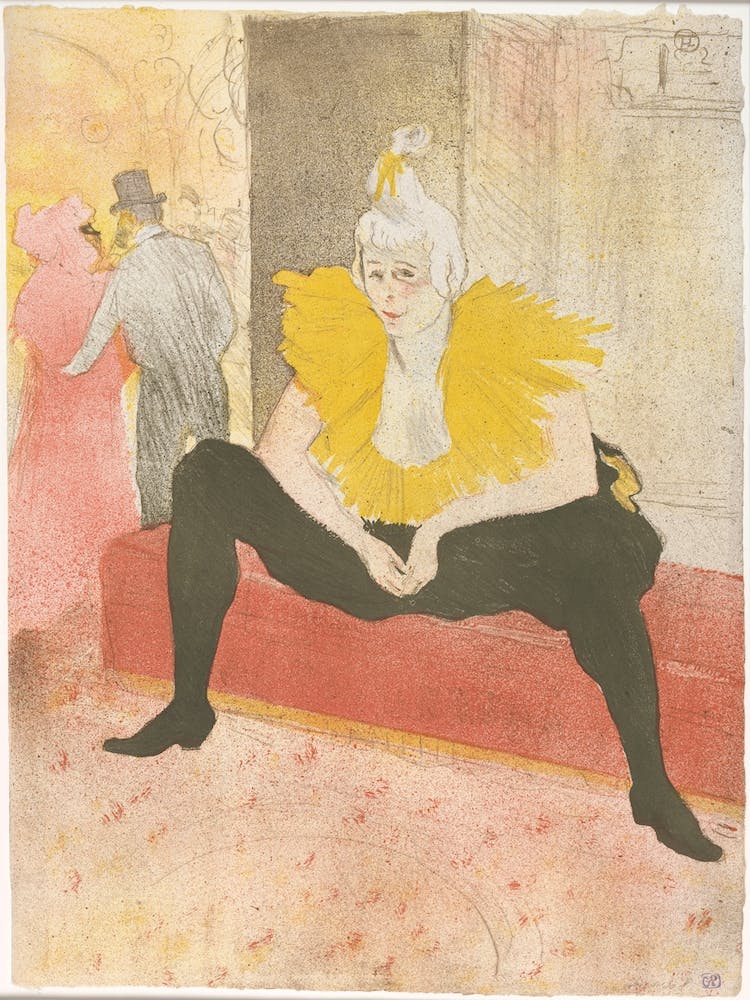 The Seated Clowness (Mademoiselle Cha U Ka O), Henri de Toulouse-Lautrec