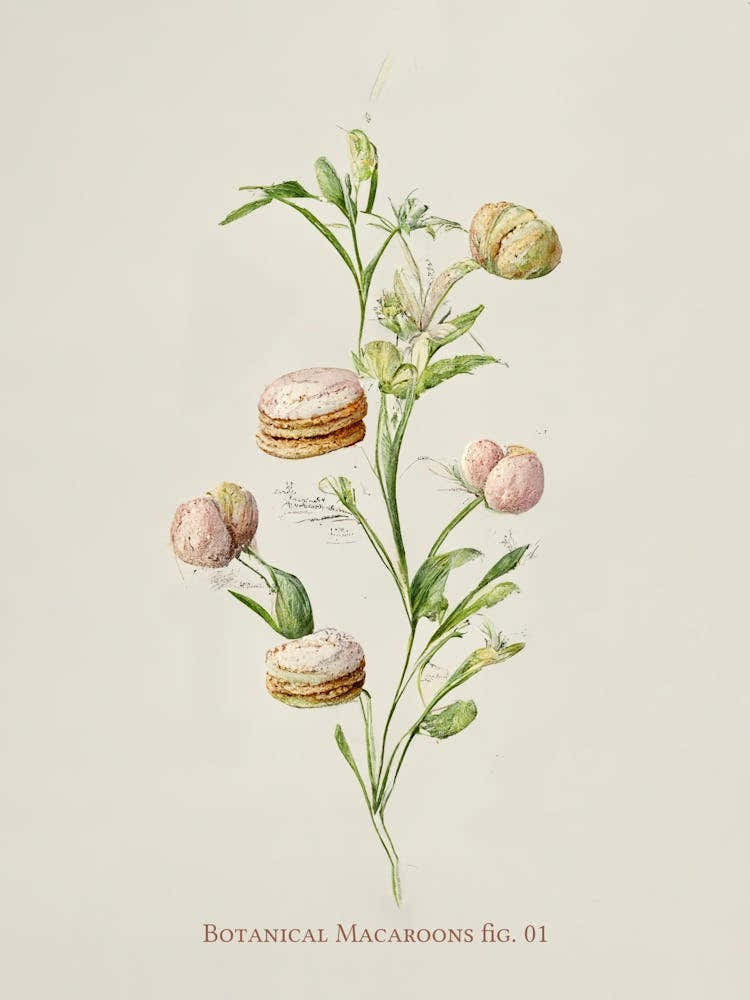 Vintage Botanical Macaroons 01