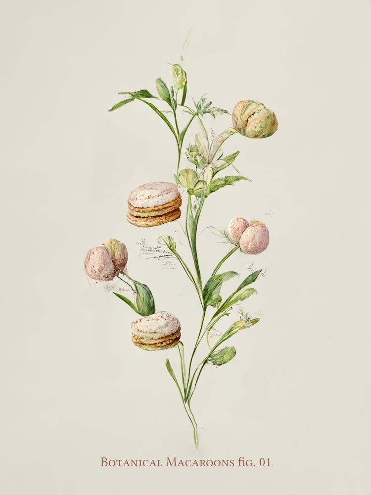 Vintage Botanical Macaroons 01