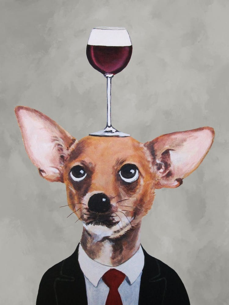 Chihuahua With Wineglass