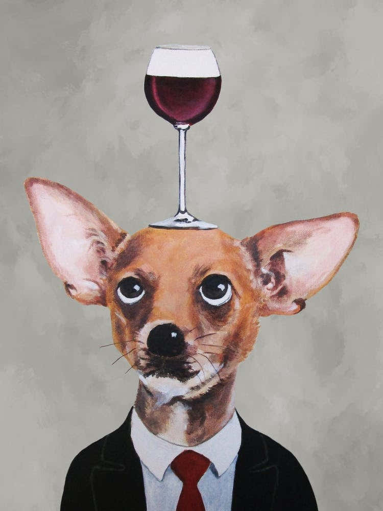 Chihuahua With Wineglass