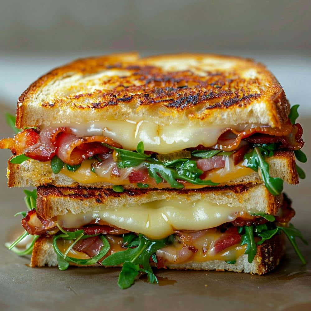 A Magazine Quality Food Photo Of A Grilled Cheese